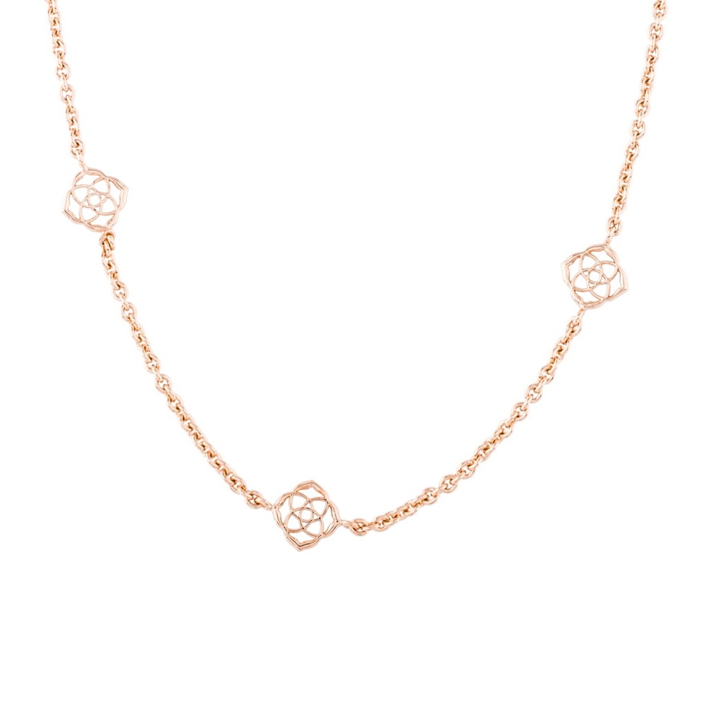 Kendra Scott Rose Gold Devalyn Necklace - Picture 2 of 3